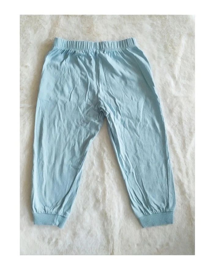 Pantalon de jogging ou bas de pyjama en coton bleu clair 2-3 ans - photo numéro 4