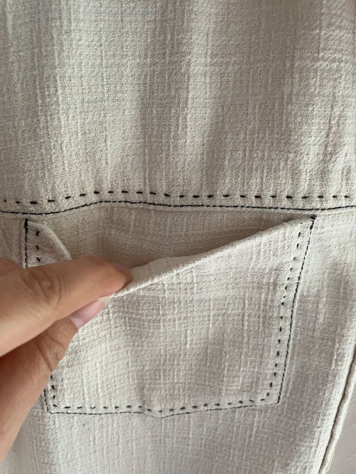 Veste chemise Claudie Pierlot beige - photo numéro 3