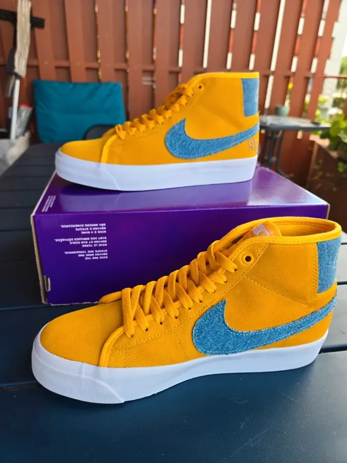 Nike zoom blazer mid grant taylor jaune jeans taille 40 neuves - photo numéro 3