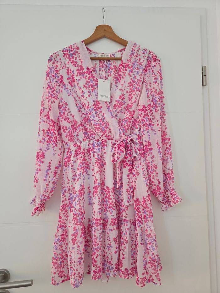 Robe fleurie rose Season taille S