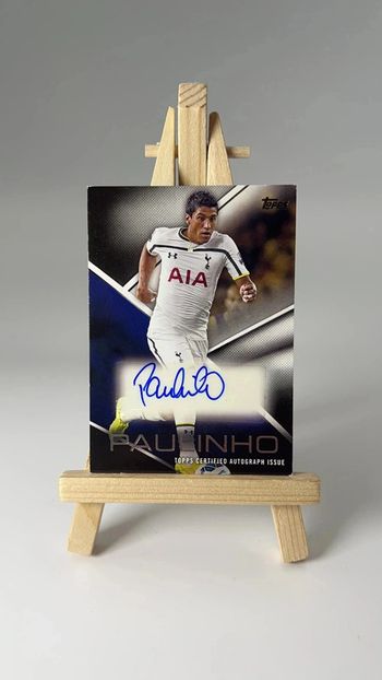 2014 Topps Premier Gold Paulinho auto autographe #PA-P Tottenham Hotspur