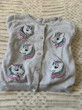 Gilet fille licorne 2 ans H&M