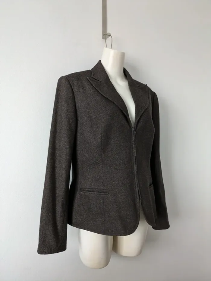 Veste zippée 100% laine - Infinitif - taille 44 - photo numéro 2