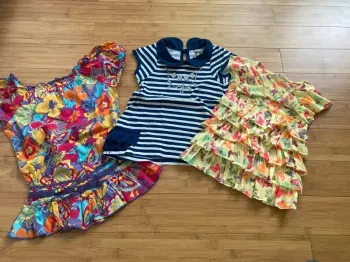 6 ans - Set de 3 petits hauts girly et colorés