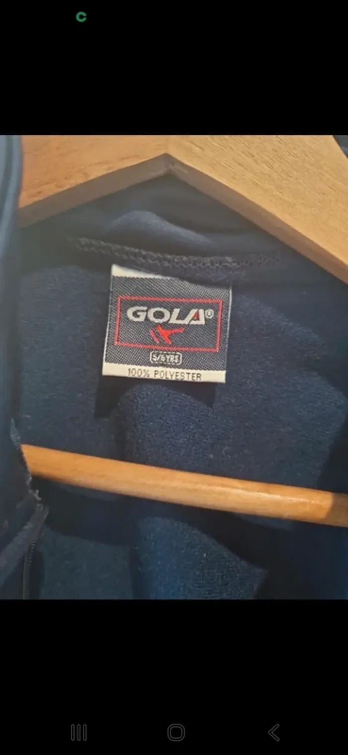 Haut de survêtement gola vintage 5/6ans bleue matine tres bon etat - photo numéro 5