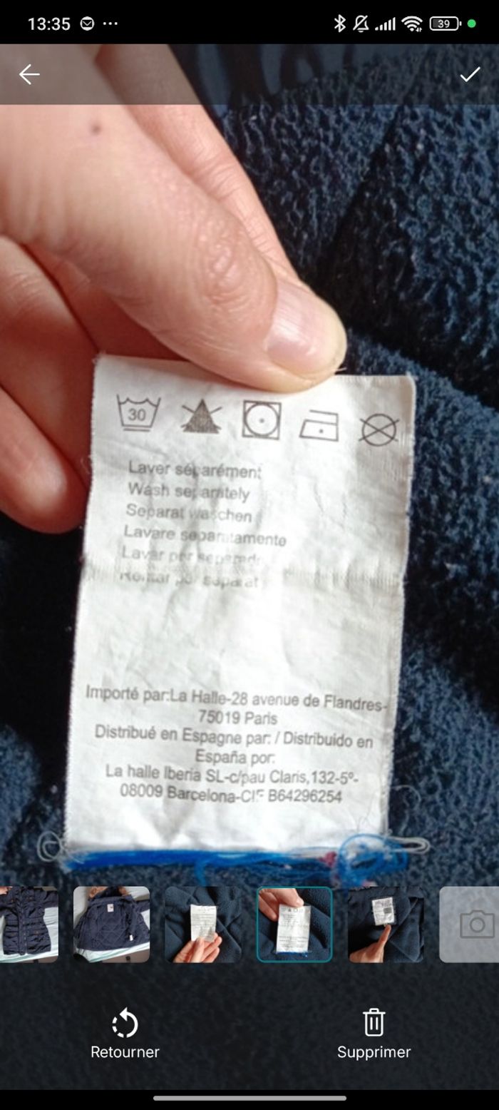 Manteau doudoune hiver fille 4 ans très bon état - photo numéro 7