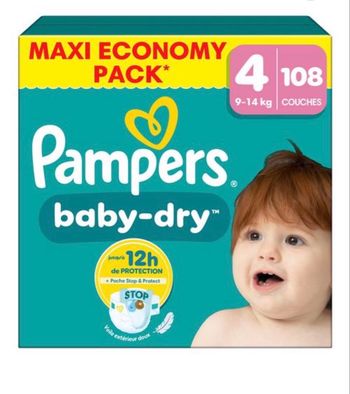 🐻 Carton Pampers Baby Dry Taille 4 – 20€