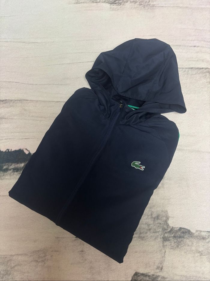 Veste survêtement Lacoste bleu marine et vert taille S/46