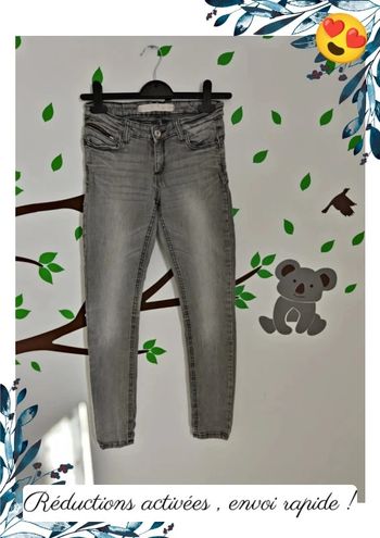 Jean gris femme T34