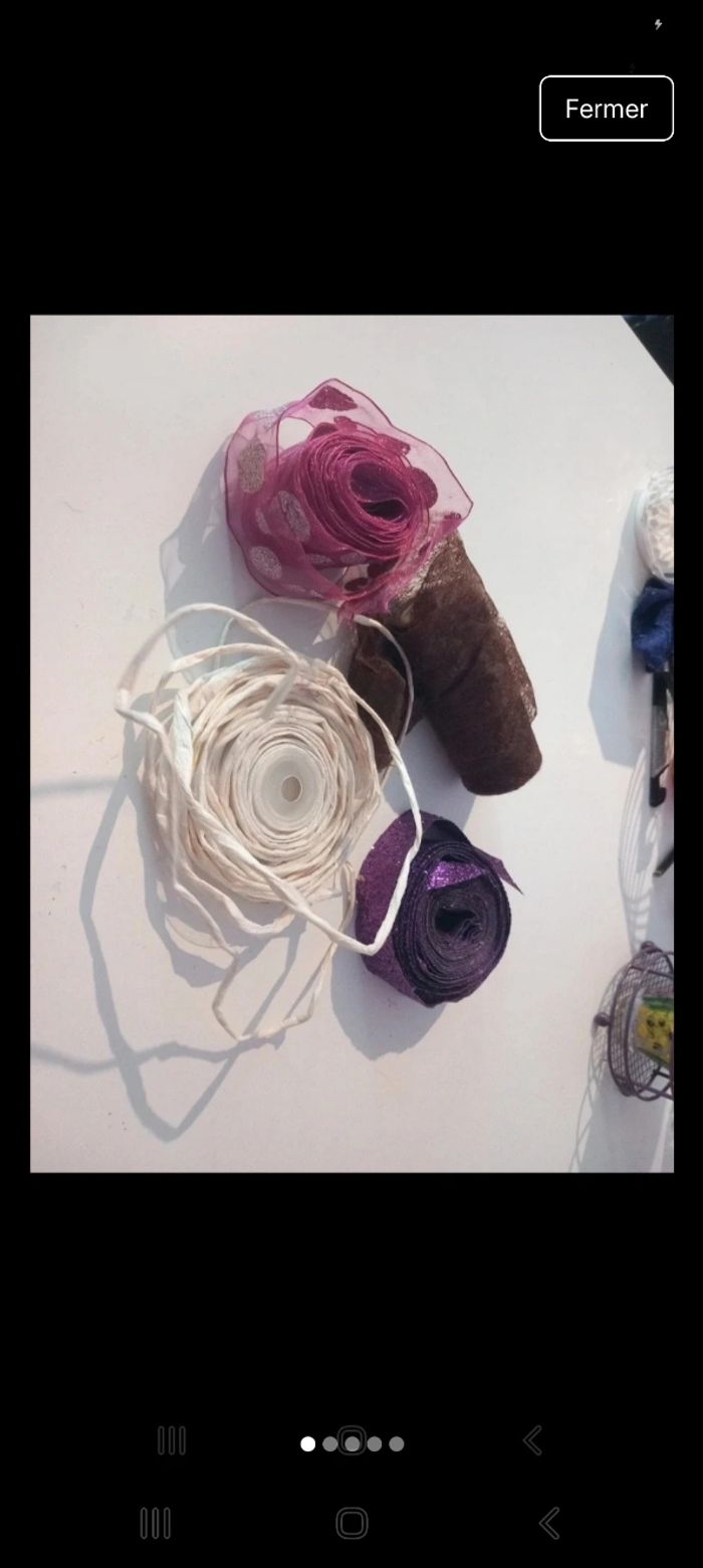 Lot divers ruban et corde