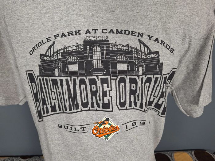 tee shirt lee sport vintage / Baltimore orioles/ homme gris taille M 420) - photo numéro 3