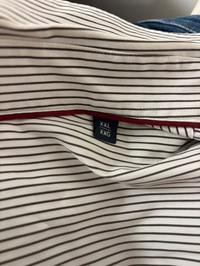 Chemise Massimo Dutti blanche à rayures noires - Taille XXL - photo numéro 8