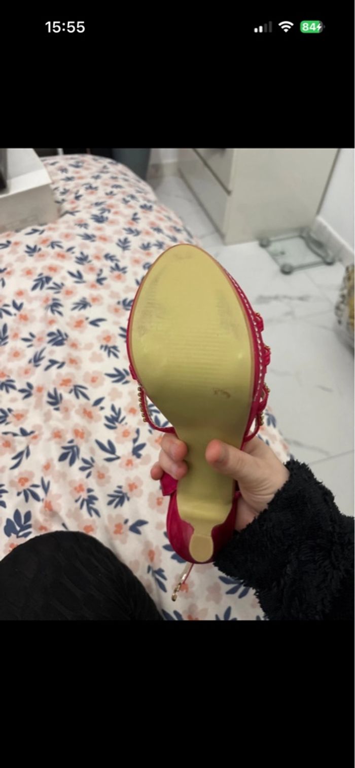 Sandales Rose à plate-forme - photo numéro 5