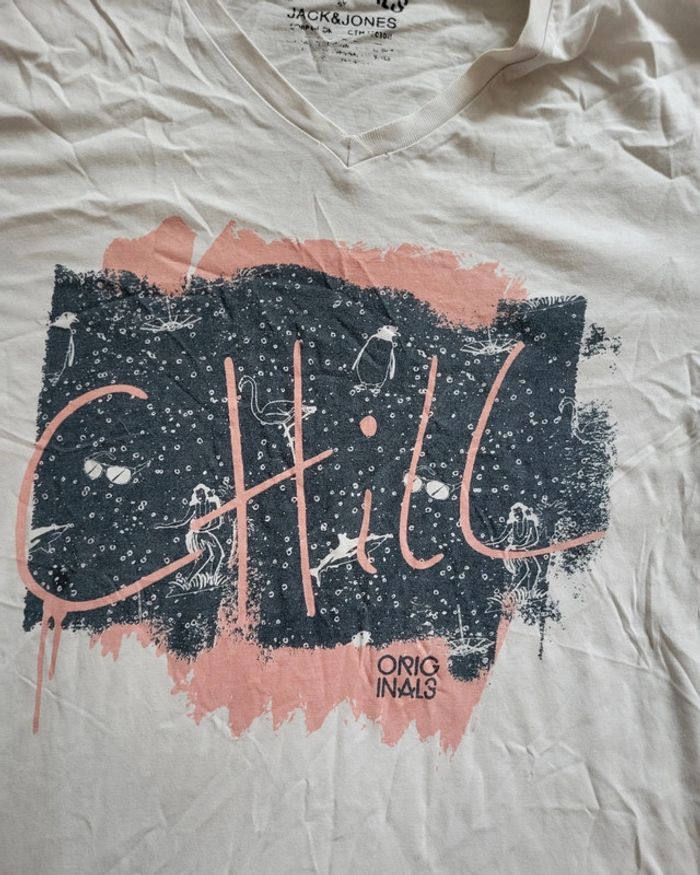 Tee shirt blanc originals x Jack Jones - photo numéro 2