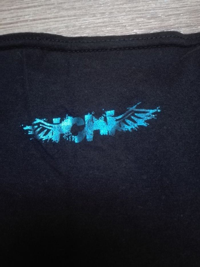 Robe / T shirt long noir et bleu - photo numéro 2