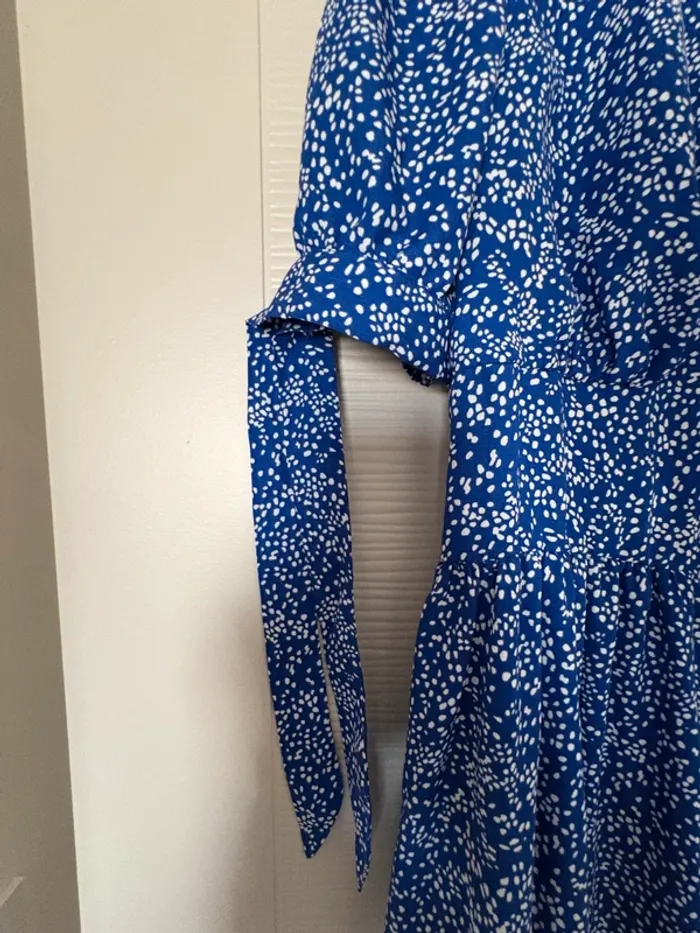 Robe longue bleue à motifs blancs – Pimkie – Taille M - photo numéro 3