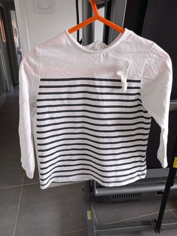 Tee shirt manches longues à rayures
