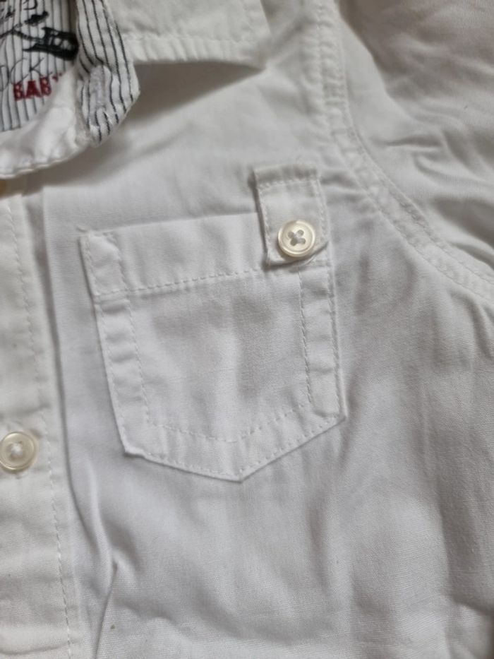 Chemise blanche grain de blé 12 mois - photo numéro 2