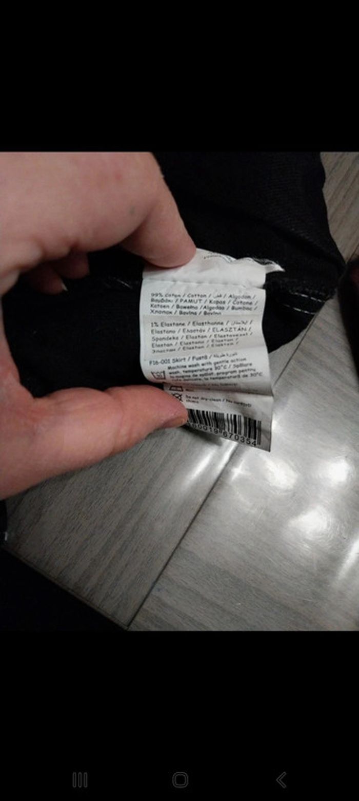 Jupe en jean noire Camaïeu taille 44 neuve jamais portée - photo numéro 4