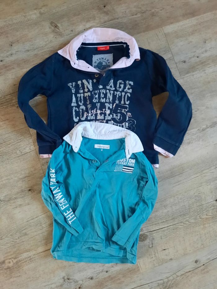 Lot de 2 polos à col 4 ans