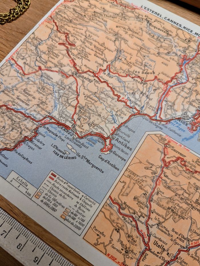 Imprimée en 1953, de Saint-Raphaël à Menton. Original Vintage Authentique. - photo numéro 7