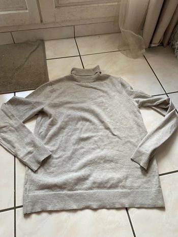 Col roulé gris  S