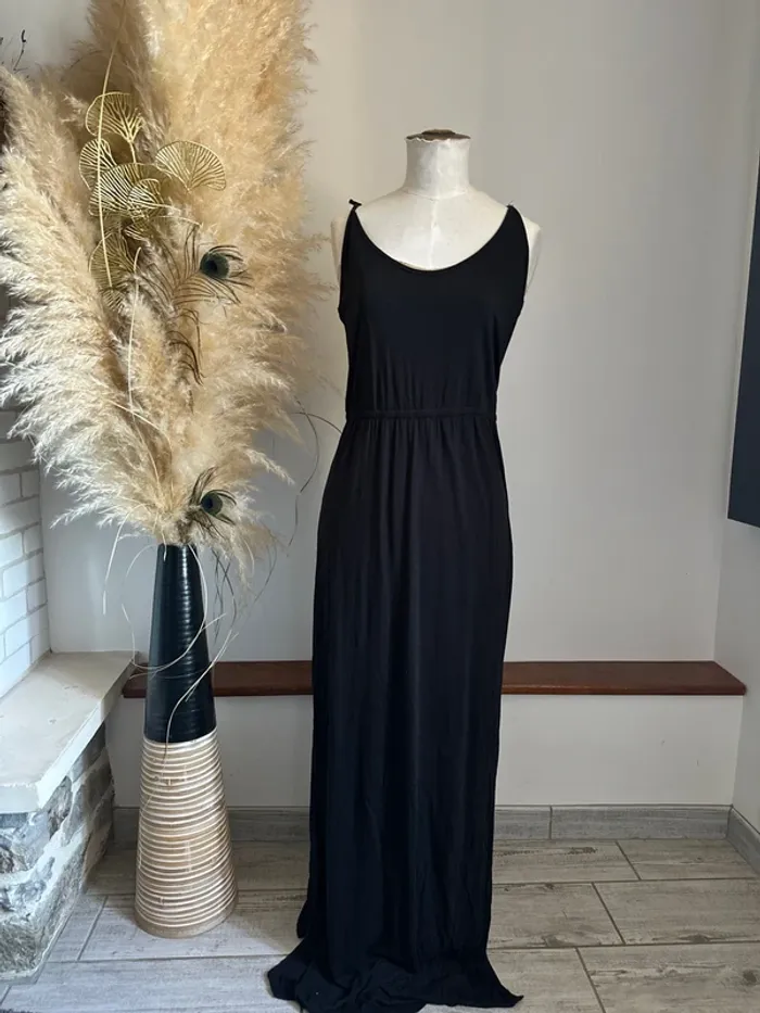 Robe d’été très longue noire Jennyfer M