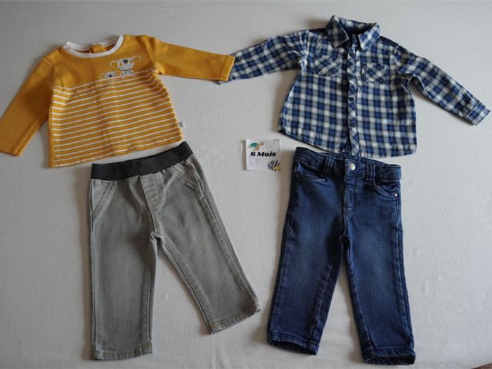 Gros Lot de Vêtements pour Garçon en 6 mois (17 pantalons + 11 hauts) - photo numéro 7