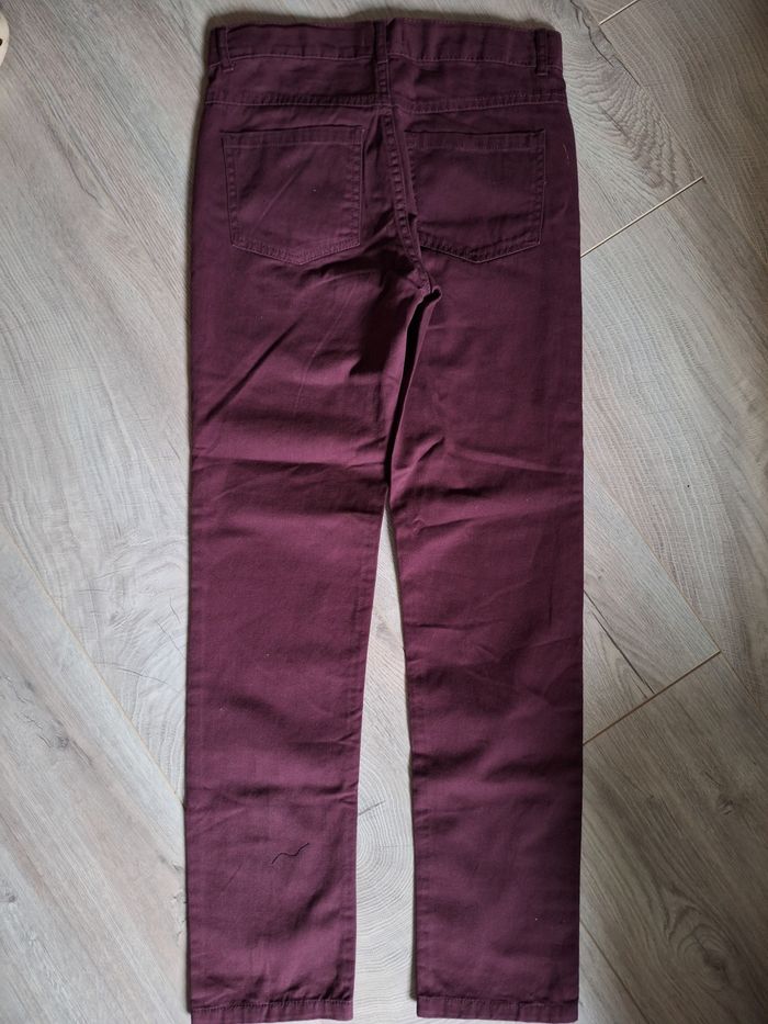 Pantalon bordeaux 12 ans garçon neuf - photo numéro 3
