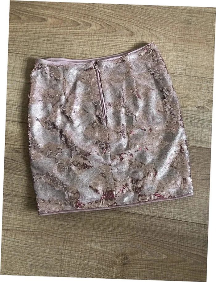 Jupe rose en sequins Morgan taille 34 tBE - photo numéro 12