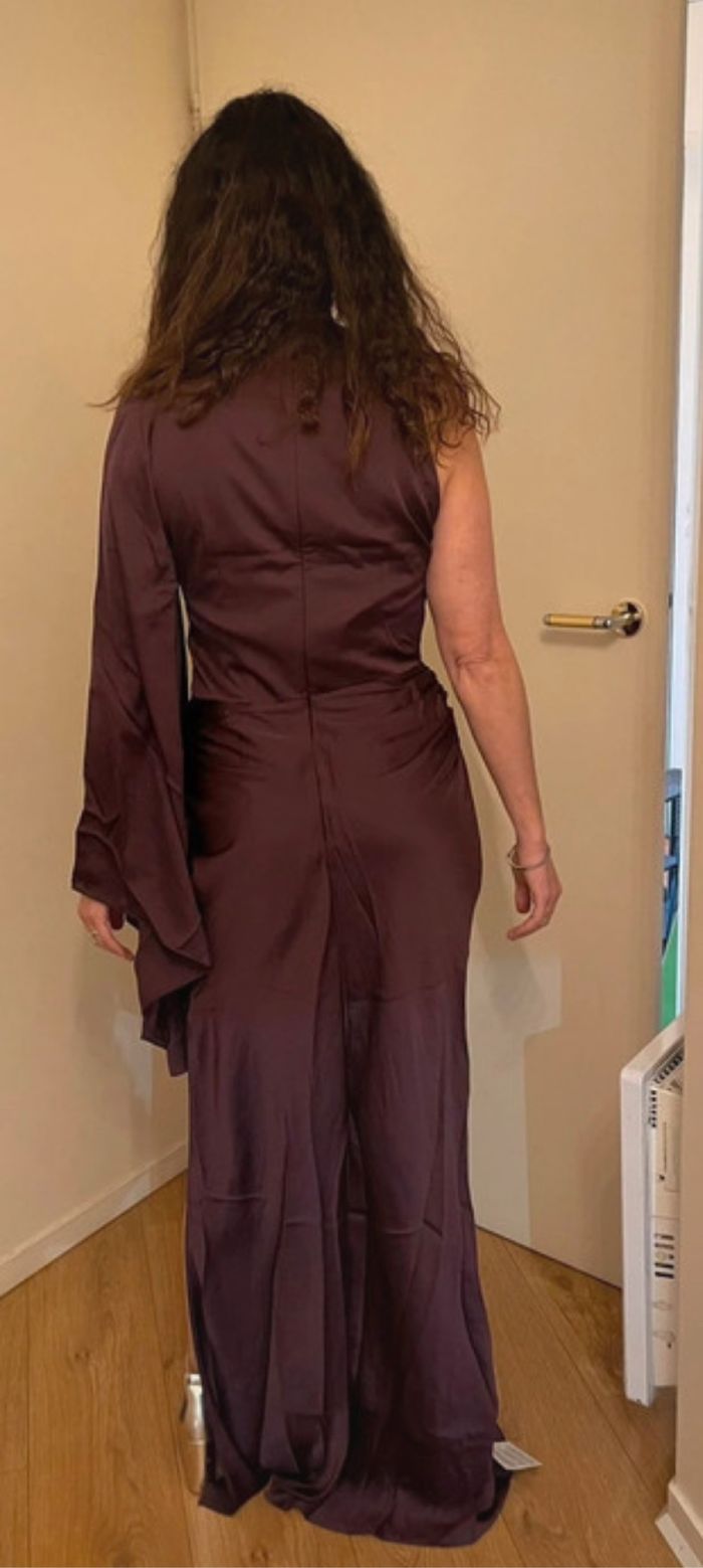 Robe soirée asos satin 38 prune - photo numéro 4