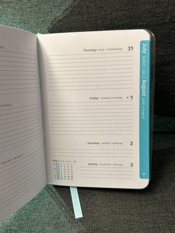 Agenda Turquoise 2025/2026 à Paillettes Format A6 Neuf - photo numéro 2