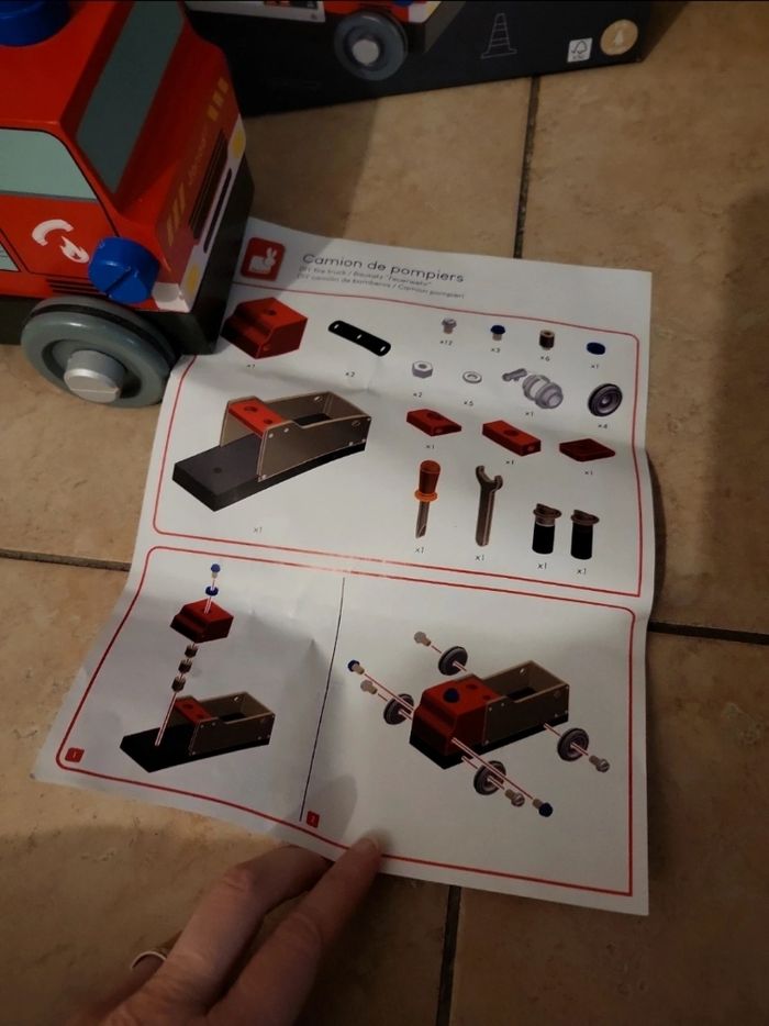 Camion de pompiers brico kids janod - photo numéro 7