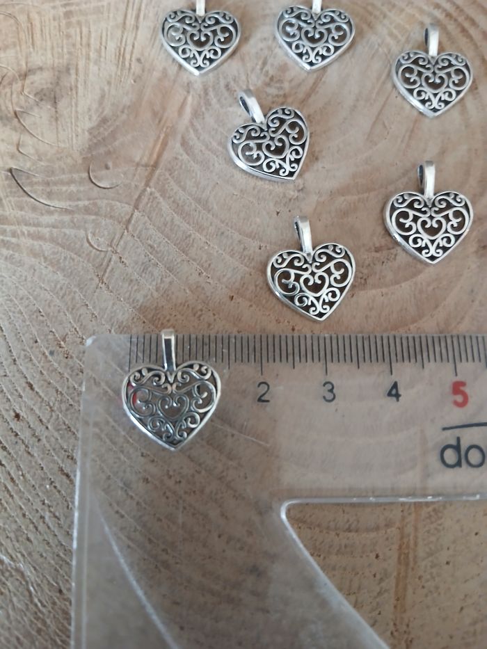Lot de 16 pendentif coeurs - photo numéro 3