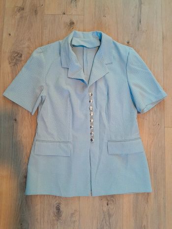 Blazer vichy manches courtes vintage