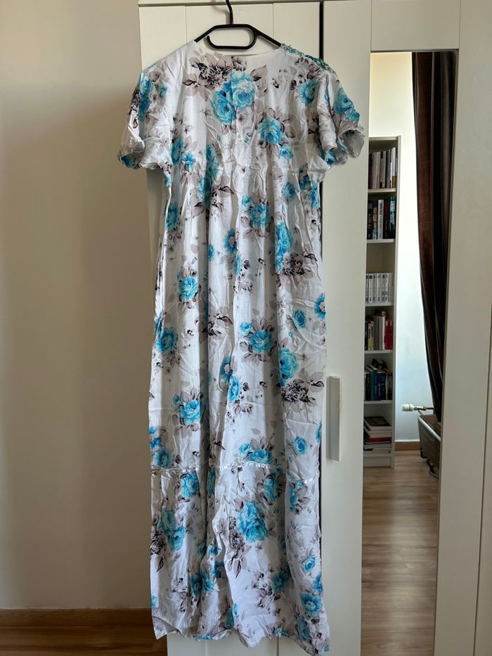 Robe longue bleu à motifs Boutique Indépendante Taille Unique - photo numéro 7