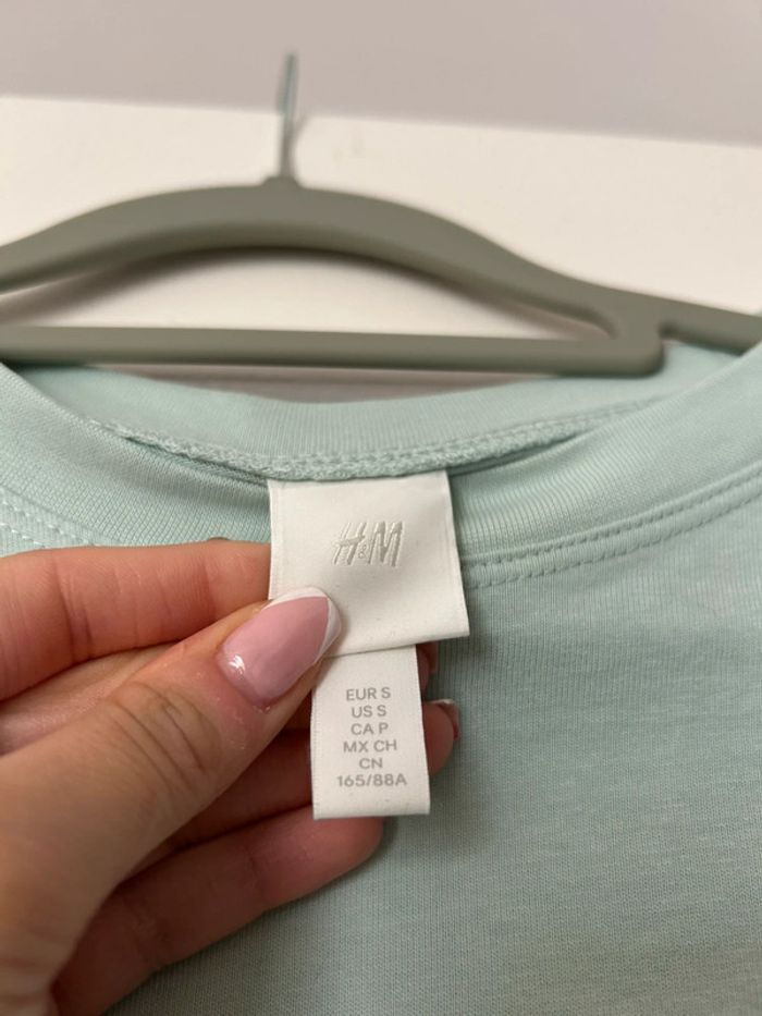 T-shirt robe sans manche turquoise h&m S - photo numéro 5