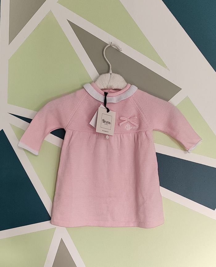 Robe en maille brums Milano NEUVE - 6 mois (68cm) - Rose poudré - photo numéro 1