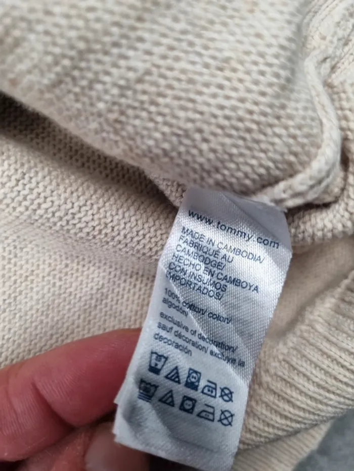Gilet zippé beige Tommy Hilfiger – Taille XXL Homme (mesures en photos) - photo numéro 7