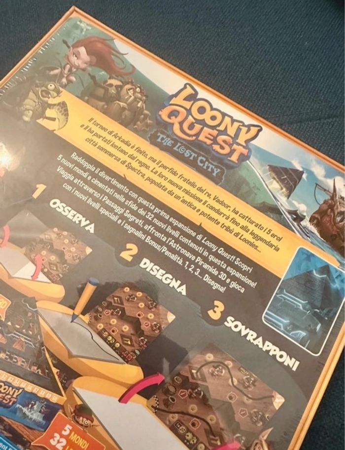 NEUF sous blister Loony Quest The Lost City jeu société 5 mondes 32 niveaux italien - photo numéro 3