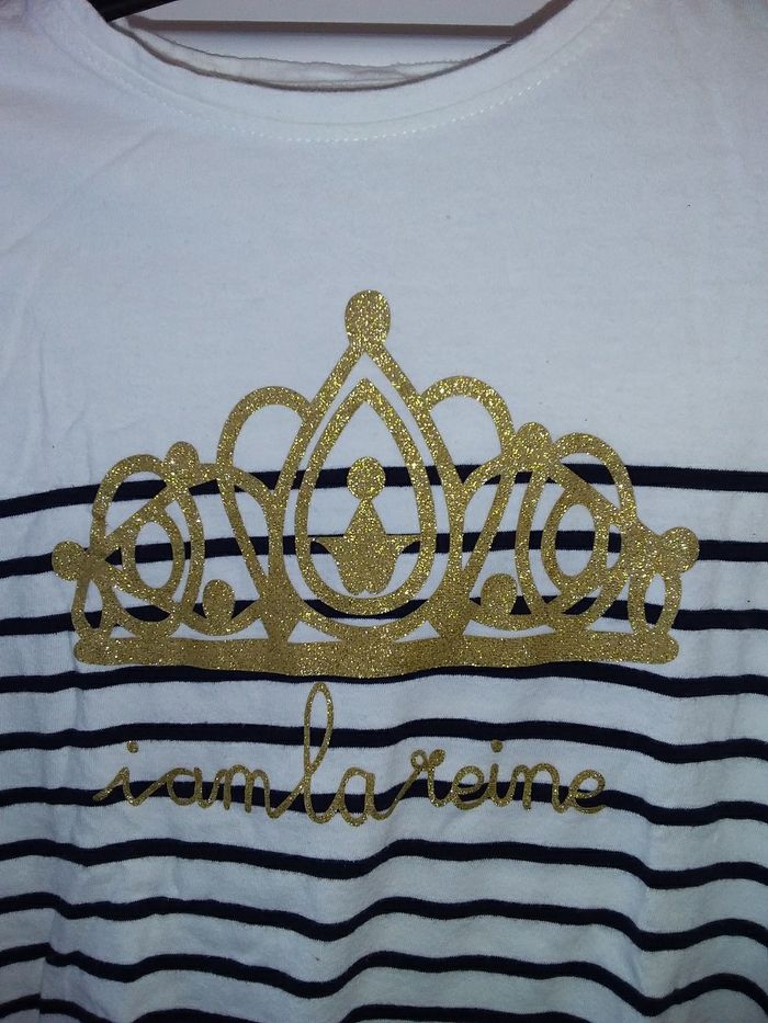 T shirt rayé et doré - photo numéro 2