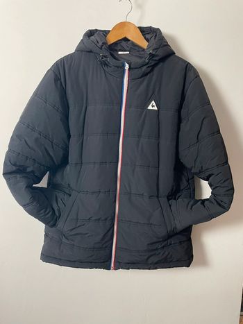 🧥 Doudoune noire Le Coq Sportif – Homme – Taille XL – Capuche + cordons de serrage