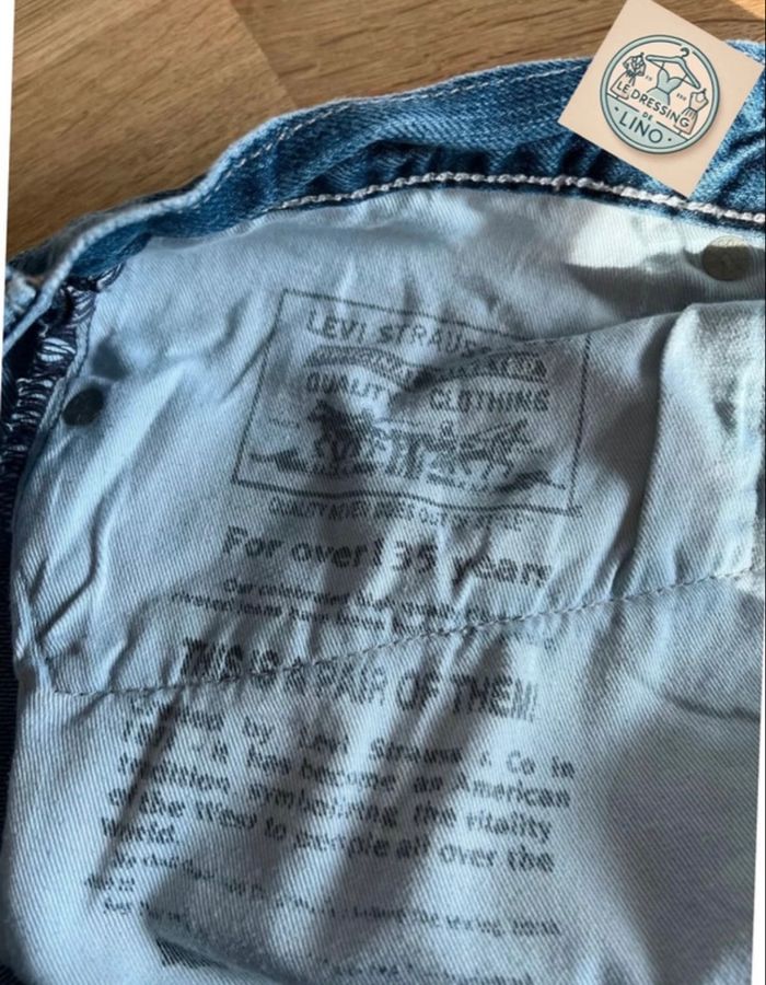 Levi’s 513 Slim Straight W32 L32 – Bleu usé vintage, bon état - photo numéro 6