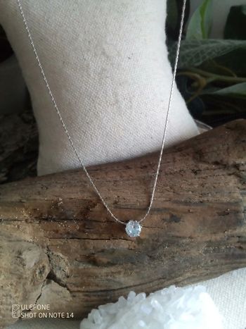 Collier argenté zircon