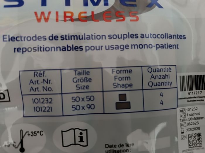 Lot de 40 électrodes de stimulation souples autocollantes  Stimex Wireless - photo numéro 5