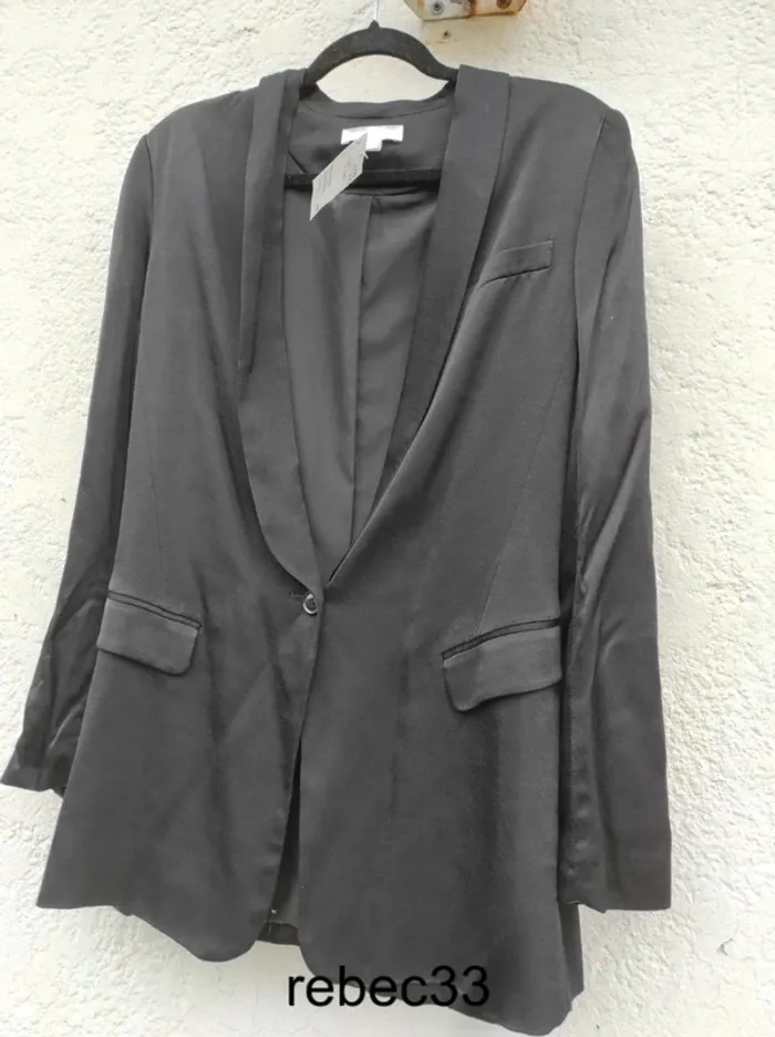 Veste blazer satin - photo numéro 2