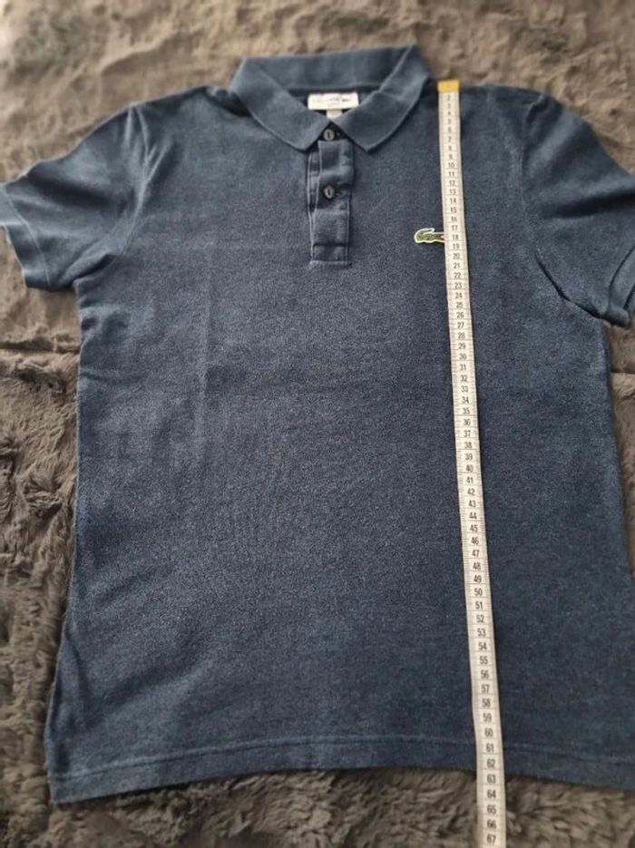 Polo Lacoste bleu gris – Taille M Homme - photo numéro 9