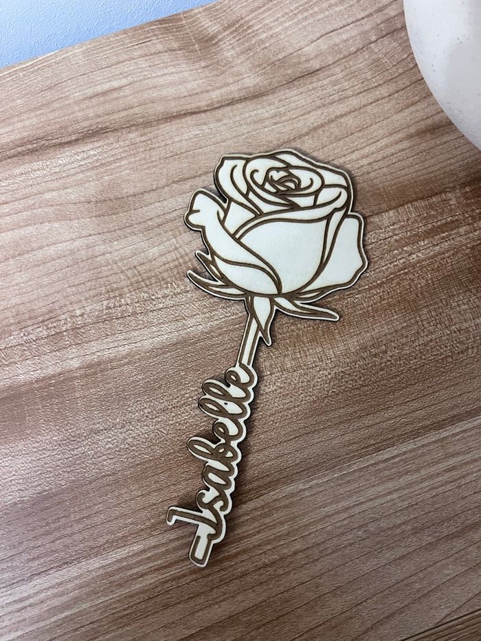 Rose en bois personnalisée - photo numéro 4