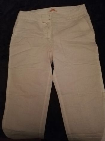 Pantalon en lin blanc