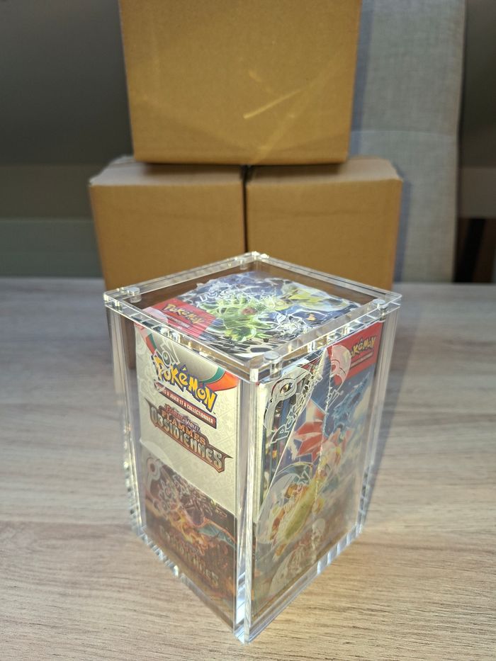Lot de 3 protections acrylique demi display Pokémon aimantée épaisse 8mm de qualité premium - photo numéro 4